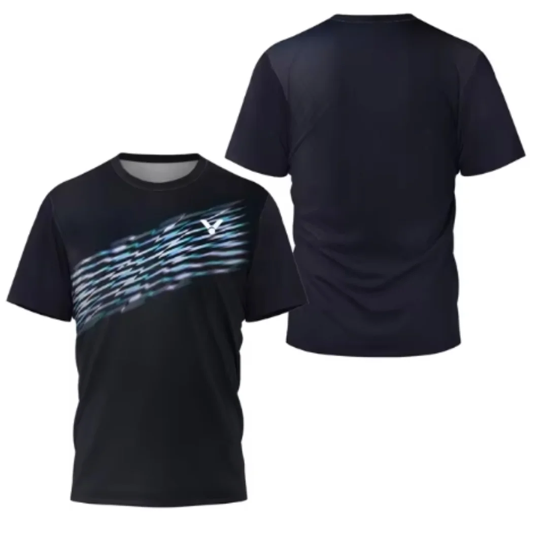 Table Tennis China - Laser Neon Print men's badminton T-shirt