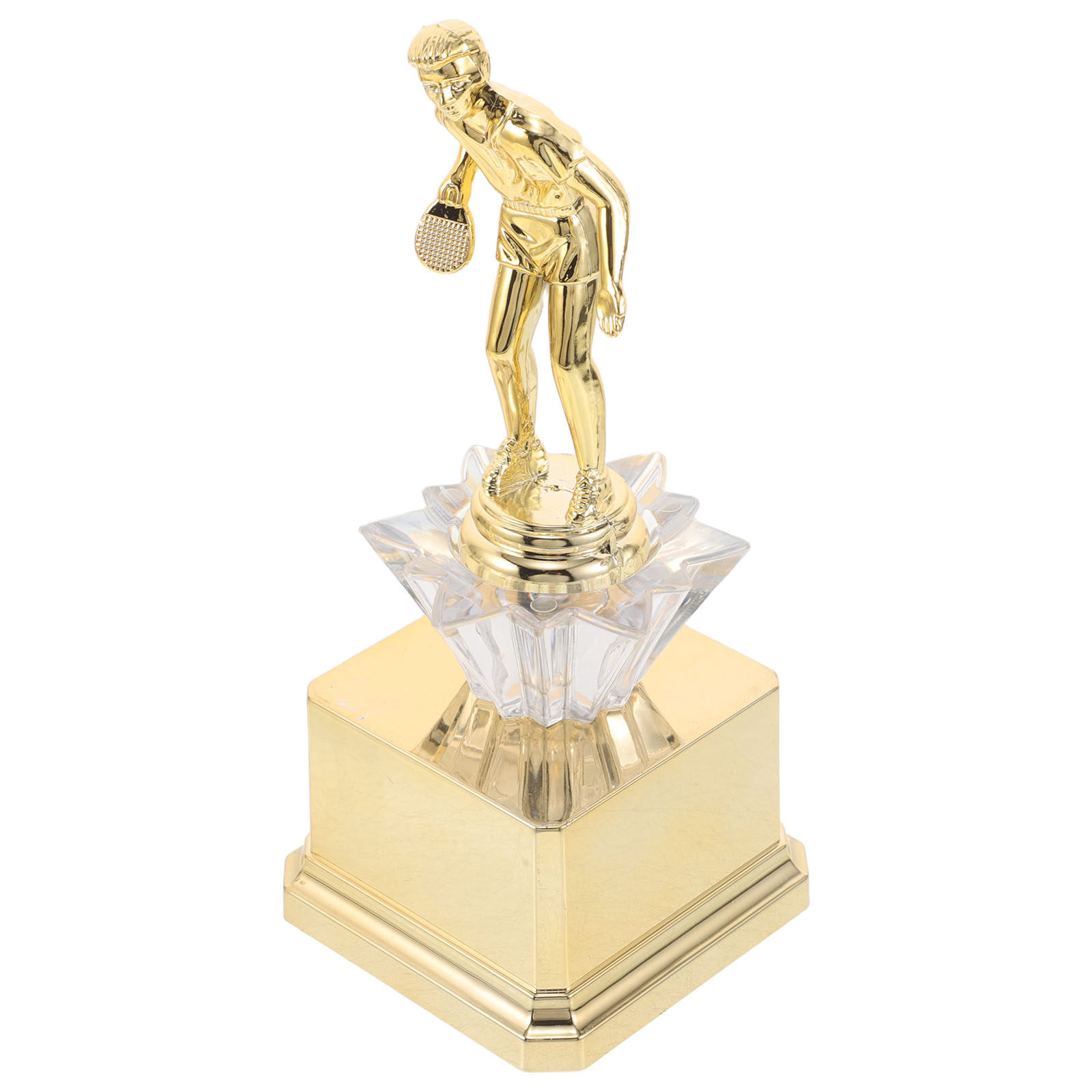 Table Tennis Championships - Table Tennis Award Trophy Golden Plastic